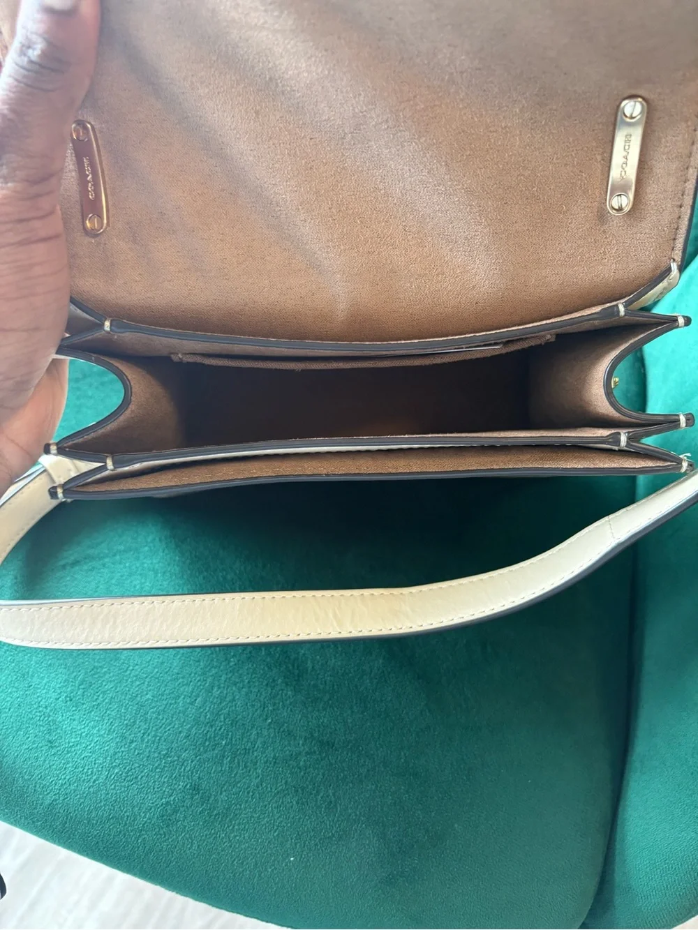 Coach Tabby 26 Signature Canvas Crossbody Shoulder Bag Chalk | Gold Hardware